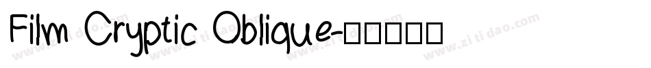 Film Cryptic Oblique字体转换